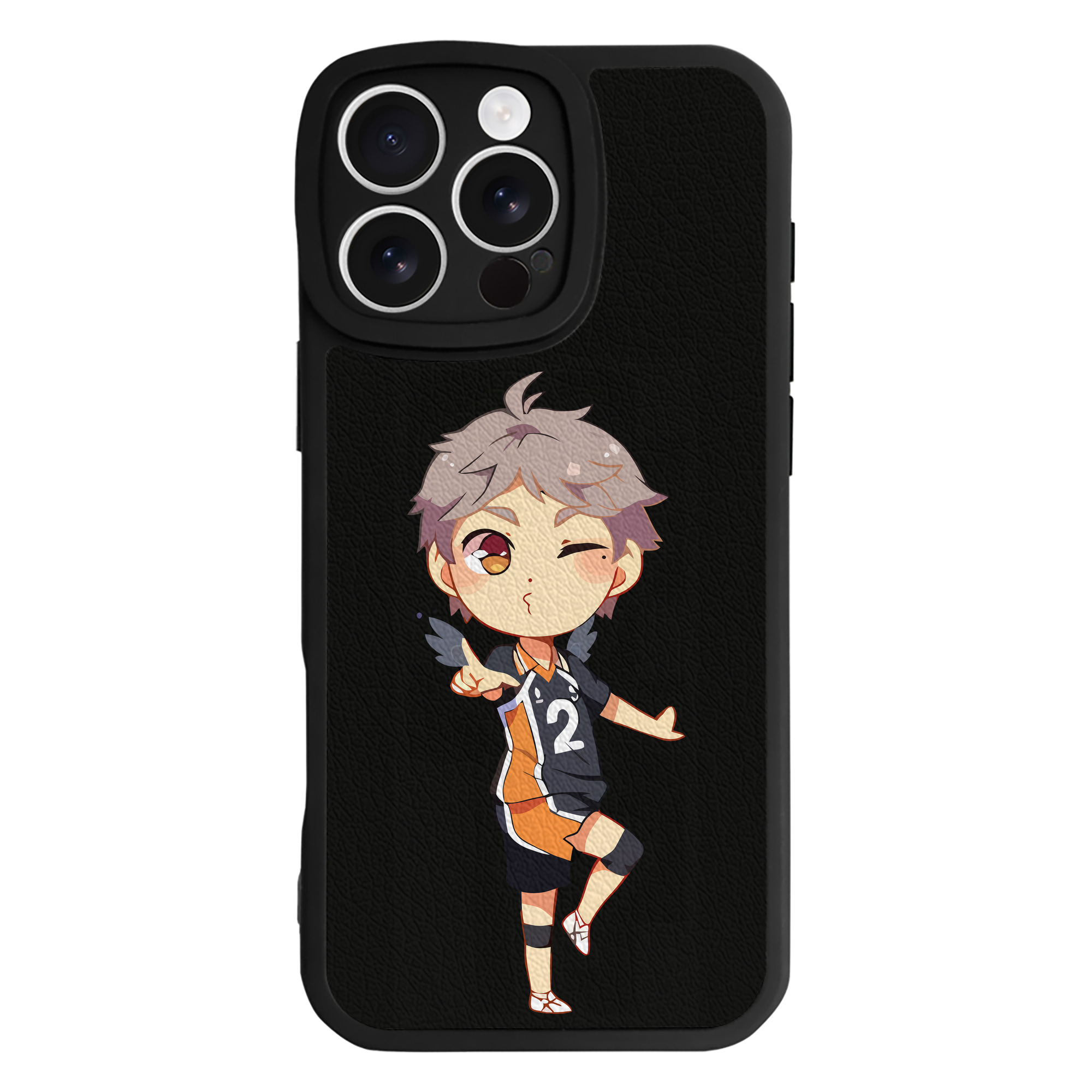 （画像用） ハイキュー!! Haikyu!! 【iPhone 16シリーズ対応】シリコンスマホケース（レザー調） 材質：シリコン